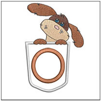 Puppy Luv Applique ABCs - O - Fits a 5x7" Hoop - Embroidery Designs