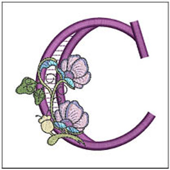 Jacobean ABCs - C - Fits a 5x7" Hoop - Embroidery Designs