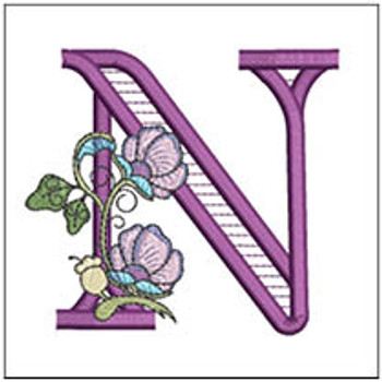 Jacobean ABCs - N - Embroidery Designs & Patterns
