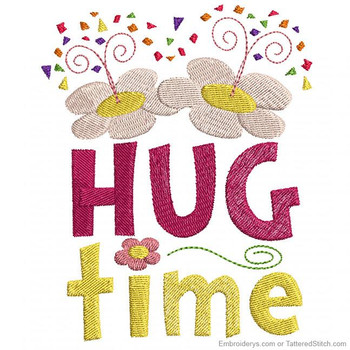 Poppies Cute Hug Time - Embroidery Designs