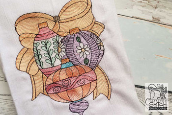 Ornament Trio 2 (No Block Background) - Embroidery Designs