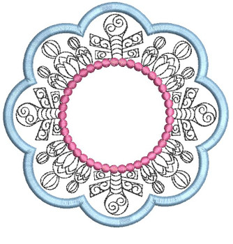 Blank Snowflake Coaster - Fits a   4x4", 5x7" and 6x6" Hoop - Machine Embroidery Designs