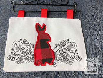Woodland Rabbit Applique - Fits into a 5x7", 6x10" & 8x11" Hoop - Instant Downloadable Machine Embroidery