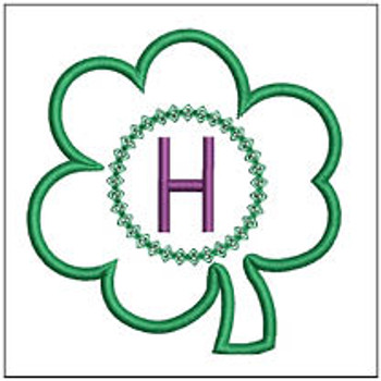 Clover Applique ABCs - H - Fits a 4x4" Hoop - Machine Embroidery Designs