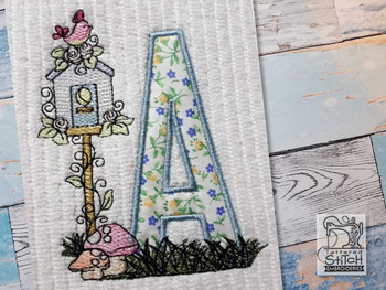 Birdhouse Applique ABCs - D - Machine Embroidery Designs