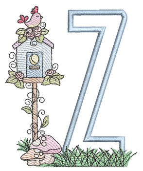 Birdhouse Applique ABCs - Z - Machine Embroidery Designs