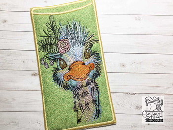Emu Glasses Case - Fits a 5x7" Hoop - Embroidery Designs