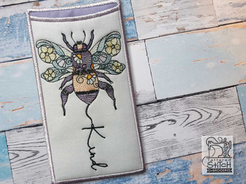 Bee Kind Glasses Case - Fits a 5x7" Hoop - Embroidery Designs