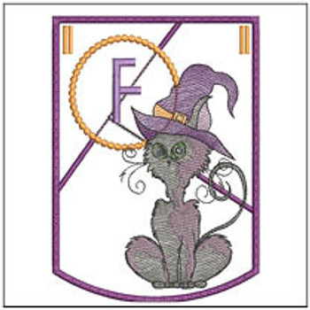 Halloween Cat ABCs Bunting - F - Embroidery Designs