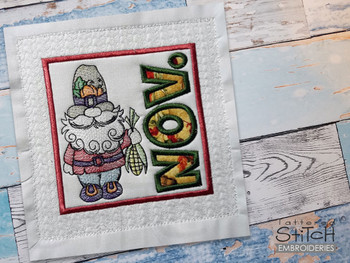 November Gnome Quilt Block - Machine Embroidery Designs