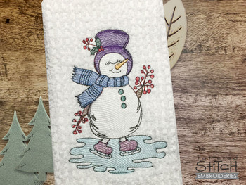 Skating Snowman Bundle - Embroidery Designs & Patterns