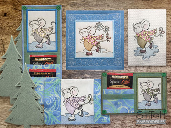 Skating Mouse Bundle - Embroidery Designs & Patterns