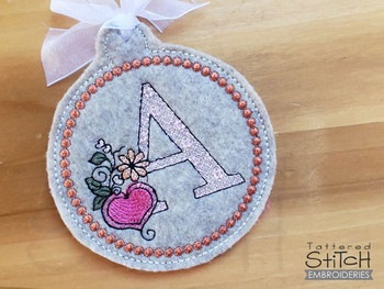 Heart Medallion ABCs - D - Machine Embroidery Designs