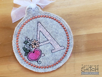 Heart Medallion ABCs - J - Machine Embroidery Designs