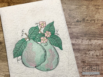 2 Pears - Embroidery Designs & Patterns