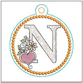 Heart Medallion ABCs - N - Embroidery Designs & Patterns