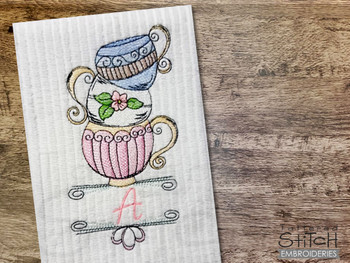 Teacups ABCs - B - Embroidery Designs & Patterns