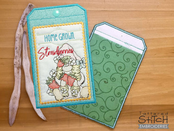 Strawberries Gnome Seed Packet - Machine Embroidery Designs & Patterns