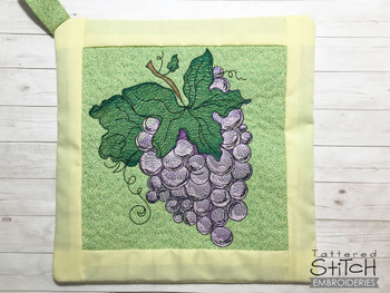 Grapes Pot Holder  - Embroidery Designs & Patterns