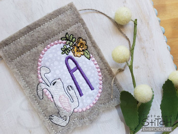 Bunny Bunting ABCs - D - Embroidery Designs & Patterns