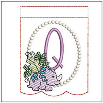 Dino ABCs Bunting - Q - Embroidery Designs & Patterns