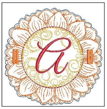 Sunflower Applique ABCs - A - Applique - Embroidery Designs