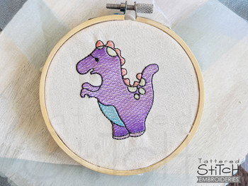 Baby T-Rex  - Embroidery Designs & Patterns