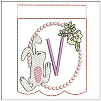 Bunny Bunting ABCs - V - Embroidery Designs & Patterns