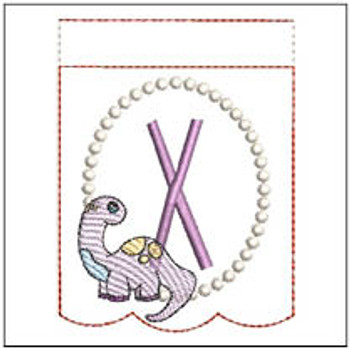 Brontosaurus  ABCs Bunting - X - Embroidery Designs & Patterns