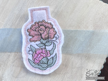 Carnations Clothespin Magnet -  Fits a 4x4 Hoop - Machine Embroidery Designs