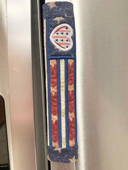 Flag Fridge Handle Wrap - Embroidery Designs