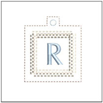 Square Medallion ABCs Charm - R - Embroidery Designs & Patterns