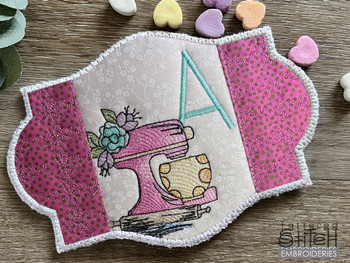 Mixer ABCs Coaster - E - Embroidery Designs & Patterns