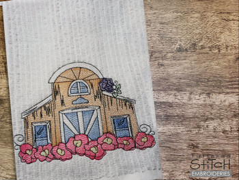 Barn  - Machine Embroidery