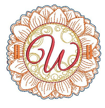 Sunflower Applique ABCs - W - Applique - Embroidery Designs