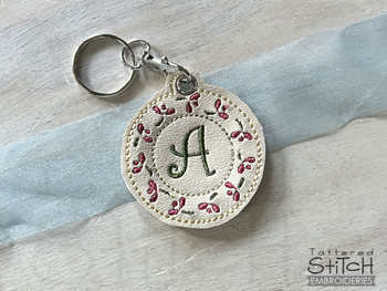 Floral ABCs Charm - M - Fits a 4x4" Hoop Embroidery Designs