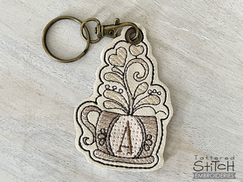 Coffee ABCs Charm - G - Fits a 4x4" Hoop Embroidery Designs