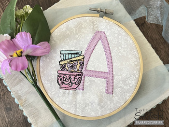 Mixing Bowls ABCs - F - Fits a 4x4" Hoop Embroidery Designs