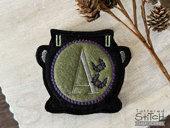 Cauldron Banner ABCs - A - Fits a 5x7" Hoop Embroidery Designs