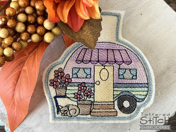 Camper Clothespin Magnet- Embroidery Designs & Patterns