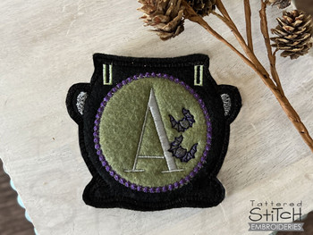 Cauldron Banner ABCs - C - Fits a 5x7" Hoop Embroidery Designs