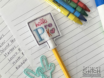 Back to School Pencil Toppers Bundle - Machine Embroidery Designs & Patterns