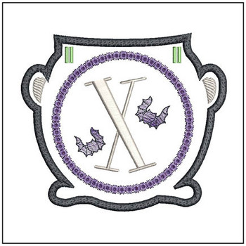 Cauldron Banner ABCs  X  Fits a 5x7" Hoop Embroidery Designs
