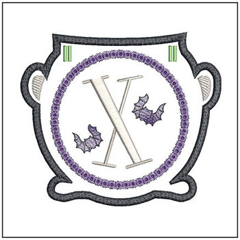 Louis Vuitton round logo embroidery design