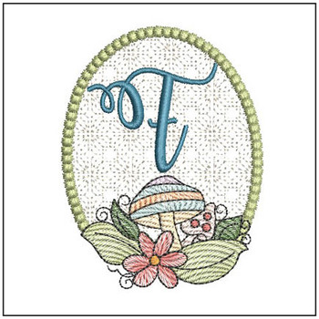 Mushroom ABCs - F - Fits a 4x4" Hoop - Embroidery Designs