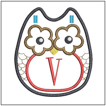 Owl Banner ABCs -V Fits a 5x7" Hoop Embroidery Designs