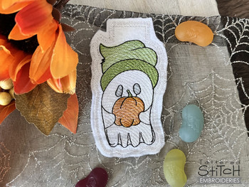 Pumpkin Ghost Clothespin Magnet - Embroidery Designs