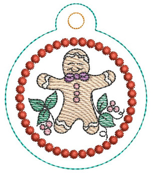 Gingerbread Man Ornament- Embroidery Designs & Patterns