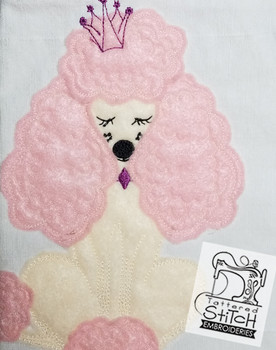 Poodle Applique - Machine Embroidery Designs