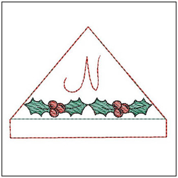 Holly Berry ABCs Corner Bookmark -N- Embroidery Designs & Patterns